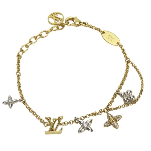 LOUIS VUITTON Gold Monogram Charm Bracelet - Picture 1 of 9